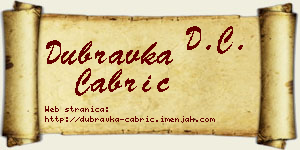 Dubravka Čabrić vizit kartica